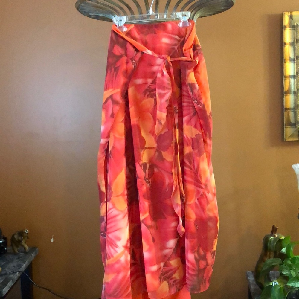 Floral wrap skirt